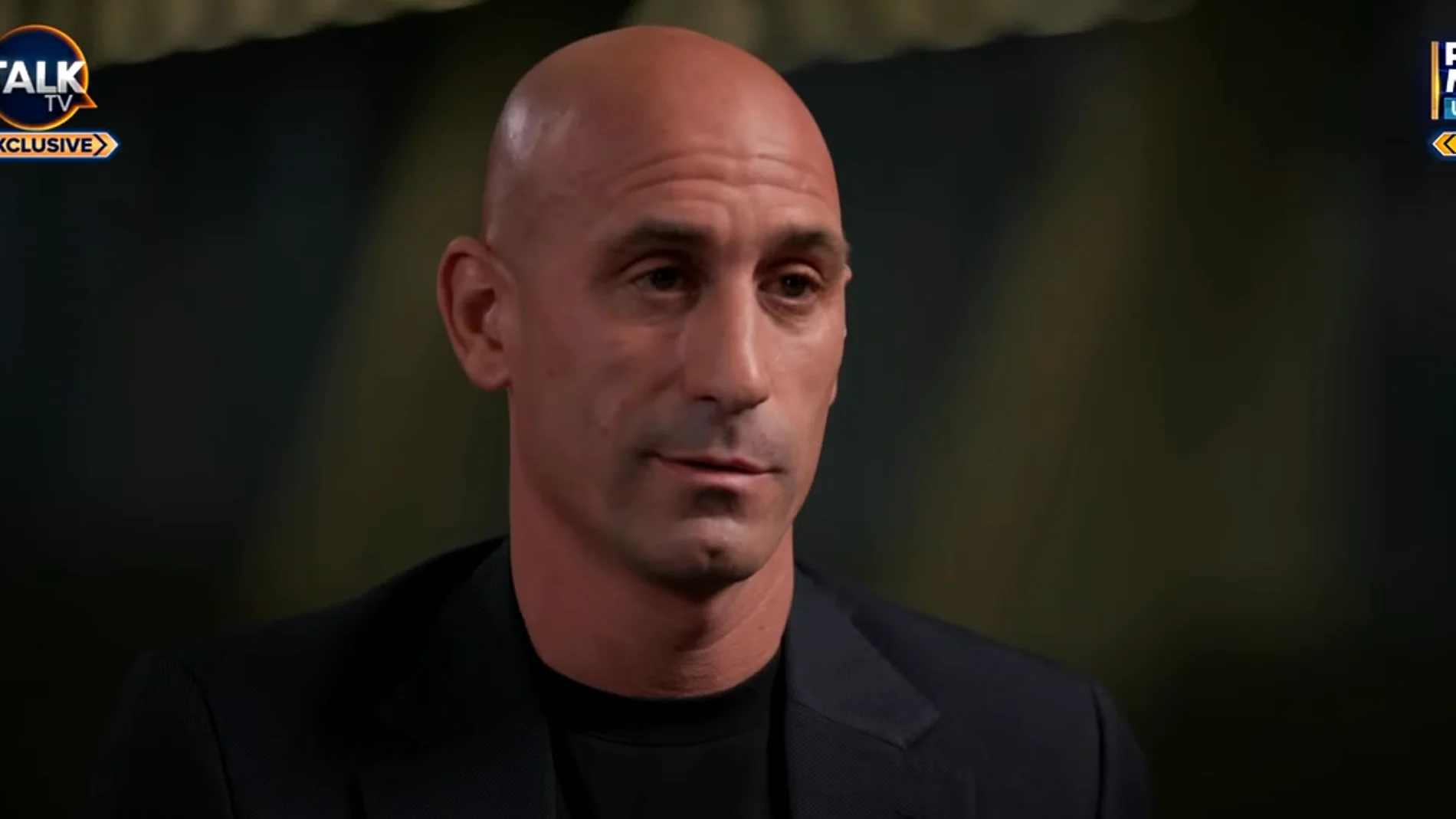 Luis Rubiales en la entrevista en exclusiva con Piers Morgan Luis Rubiales en la entrevista en exclusiva con Piers Morgan