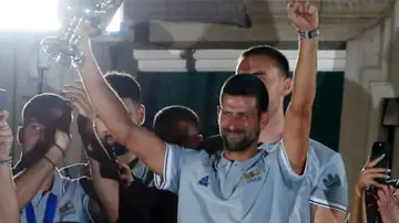 Djokovic, emocionado en su recibimiento en Belgrado