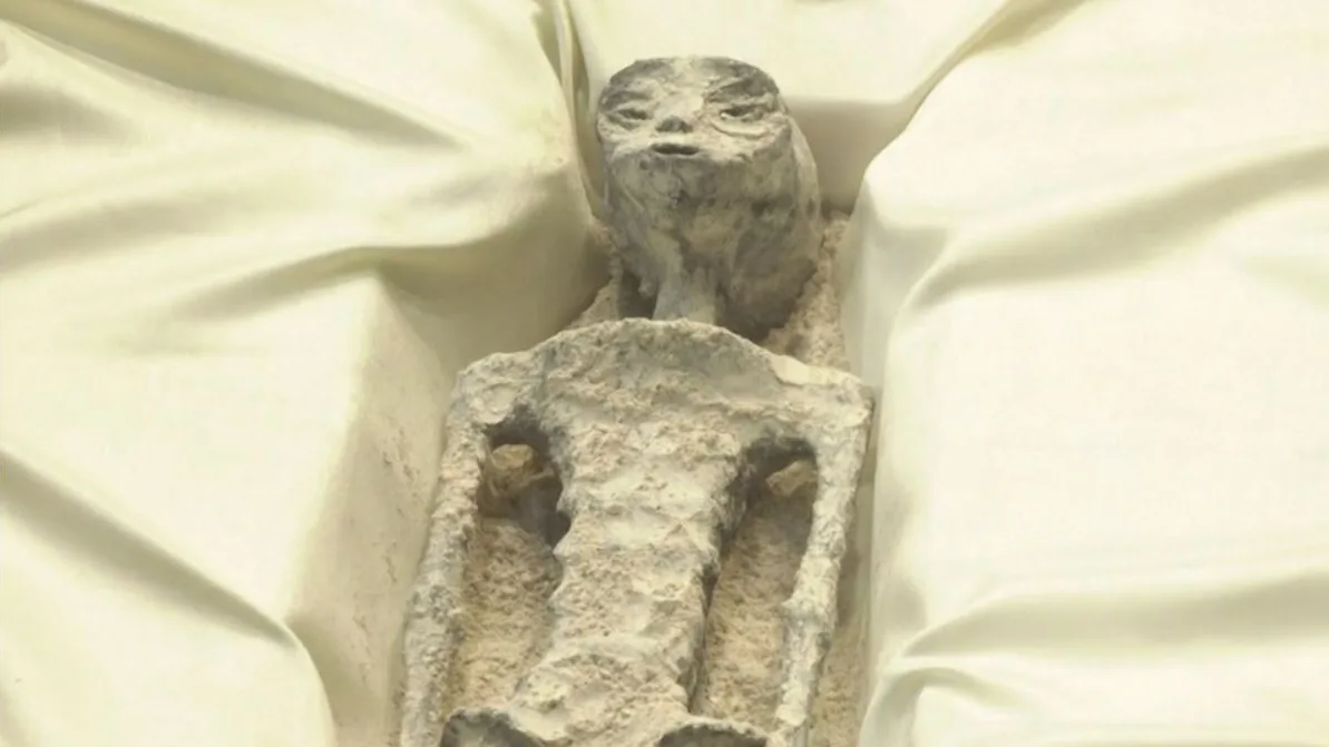 Imagen de uno de los cuerpos "no humanos" mostrados en México Imagen de uno de los cuerpos "no humanos" mostrados en México