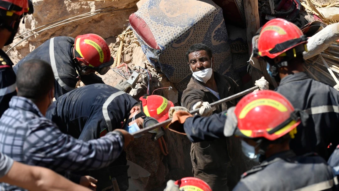 Equipos de rescate en Marruecos Equipos de rescate en Marruecos