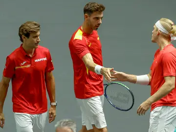 David Ferrer, Marcel Granollers y Alejandro Davidovich David Ferrer, Marcel Granollers y Alejandro Davidovich