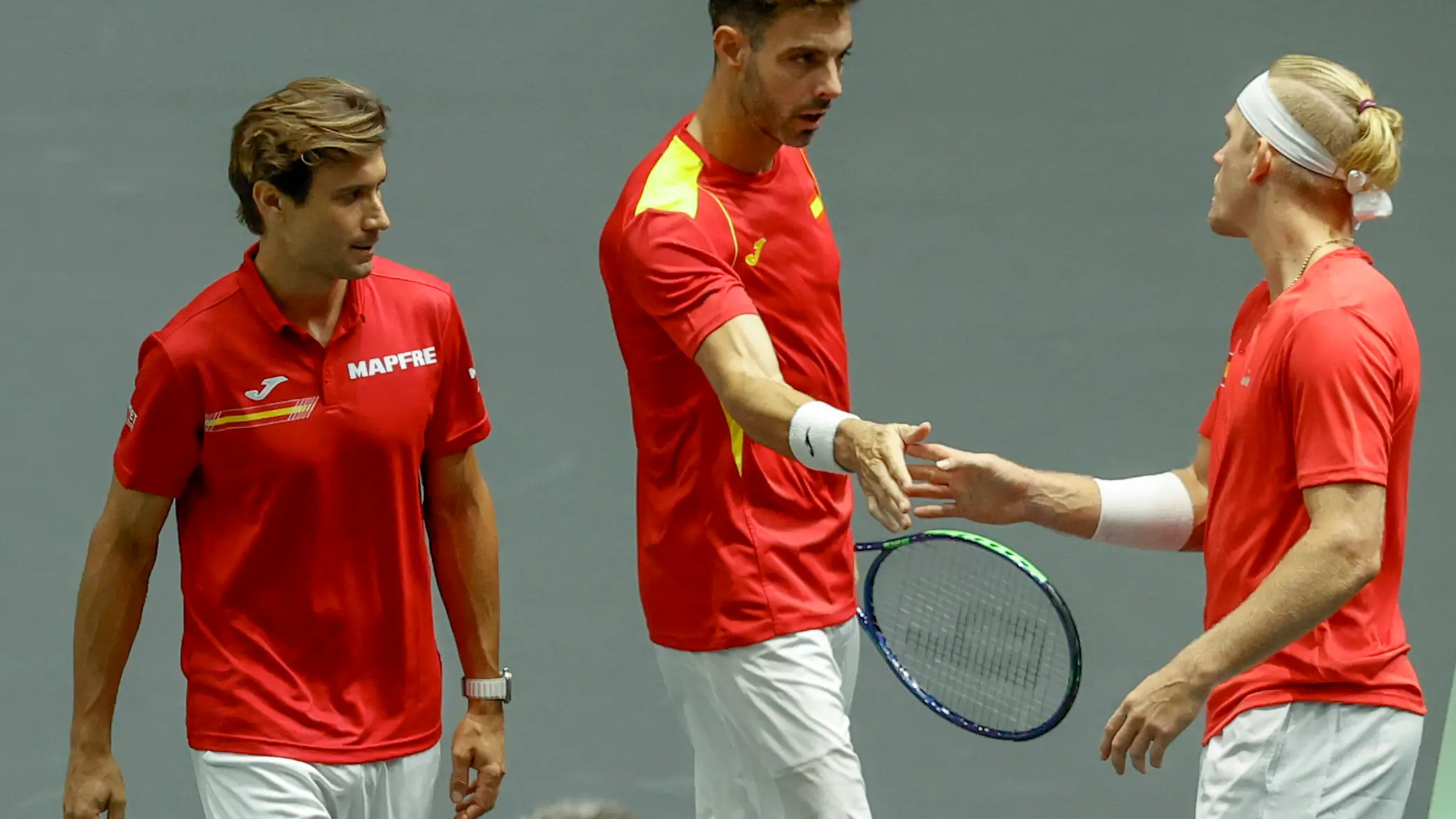 David Ferrer, Marcel Granollers y Alejandro Davidovich David Ferrer, Marcel Granollers y Alejandro Davidovich