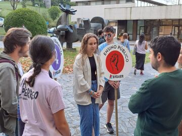 Protesta en la universidad de Santiago de Compostela 