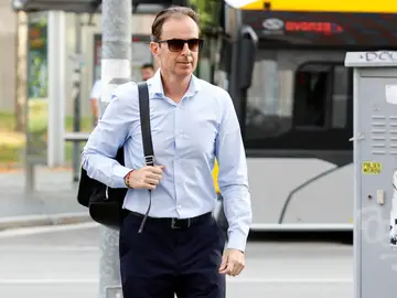 Josep Santacana a su llegada al la Ciudad de la Justicia Josep Santacana a su llegada al la Ciudad de la Justicia