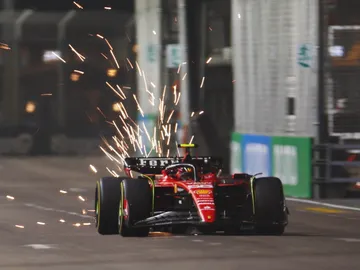 Carlos Sainz, en el trazado de Marina Bay Carlos Sainz, en el trazado de Marina Bay