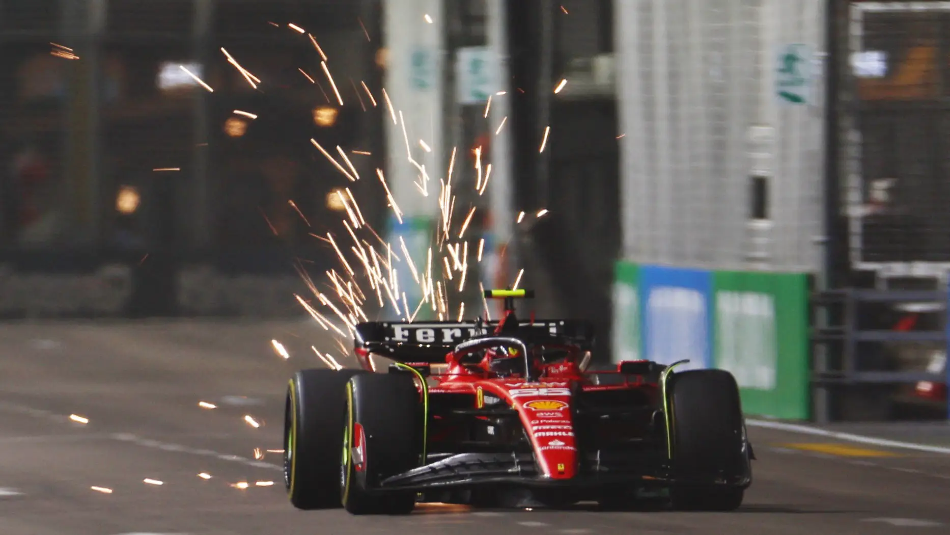 Carlos Sainz, en el trazado de Marina Bay Carlos Sainz, en el trazado de Marina Bay