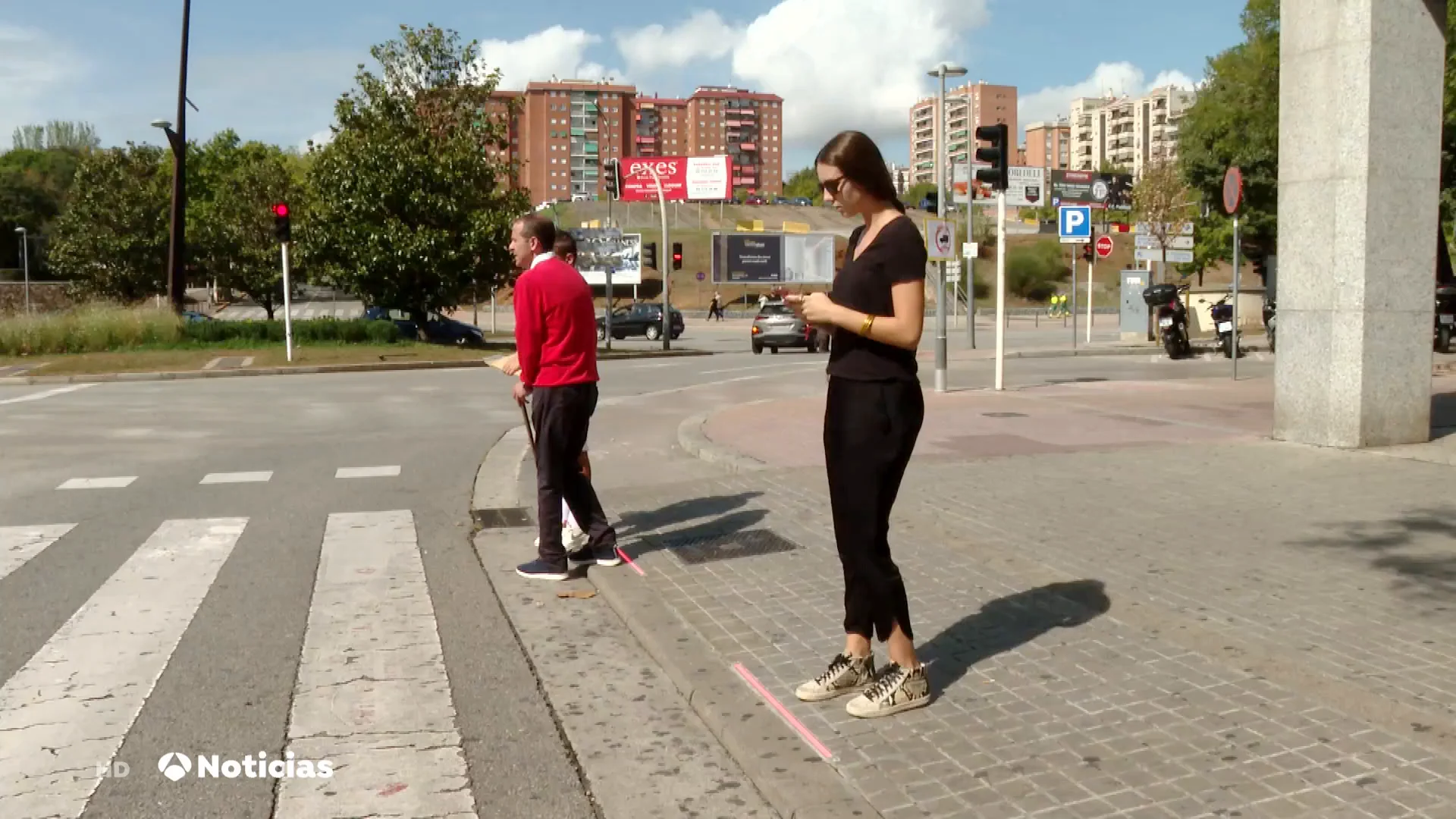 Semáforo en el suelo de Sabadell Semáforo en el suelo de Sabadell