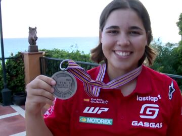 Daniela Guillén, subcampeona del mundo de motocross