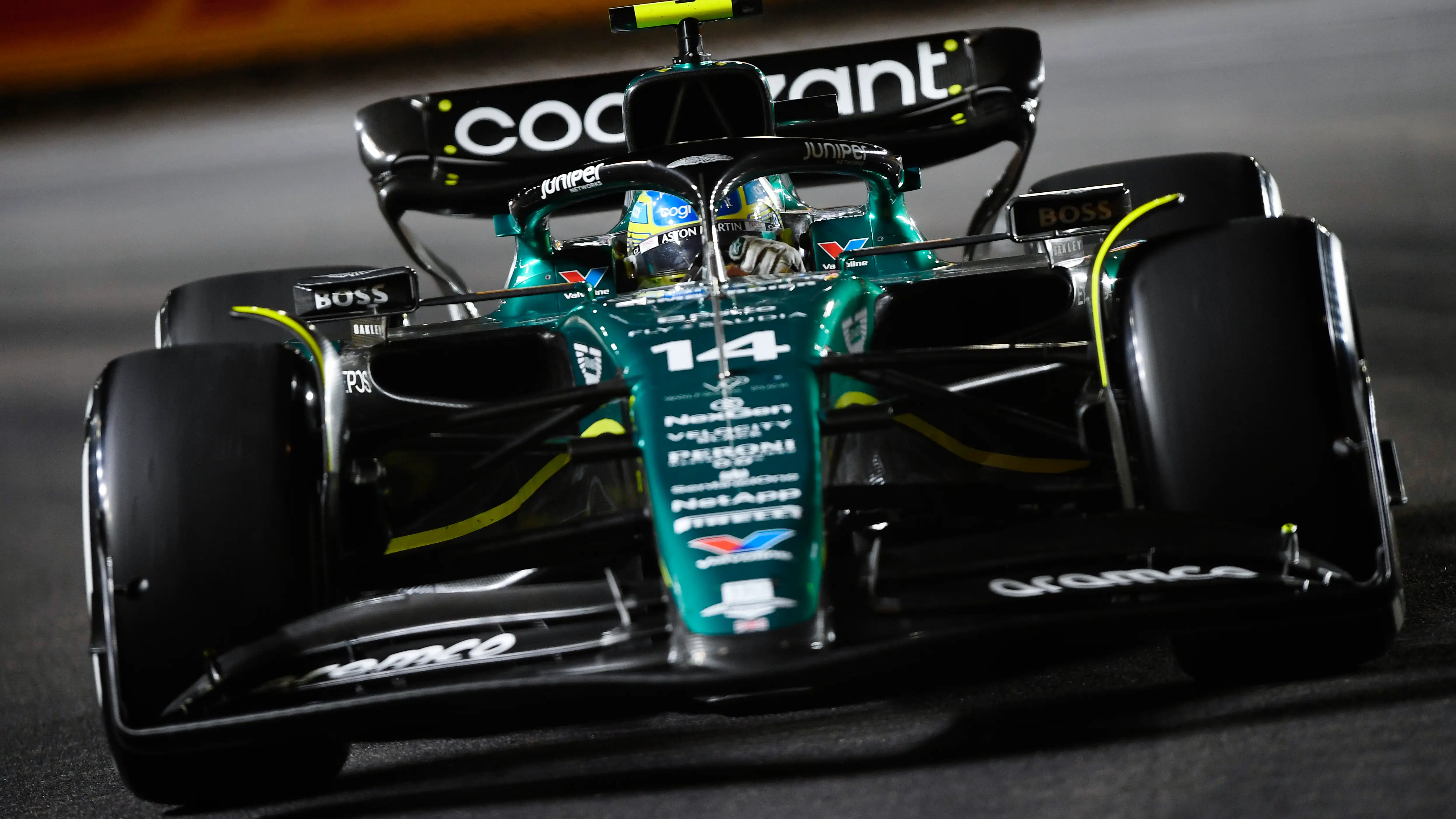 Fernando Alonso, en Singapur con el AMR23 Fernando Alonso, en Singapur con el AMR23