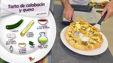 Ingredientes tarta de calabacín y queso