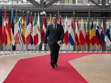 José Manuel Albares, en la sede de la Comisión Europea en Bruselas José Manuel Albares, en la sede de la Comisión Europea en Bruselas