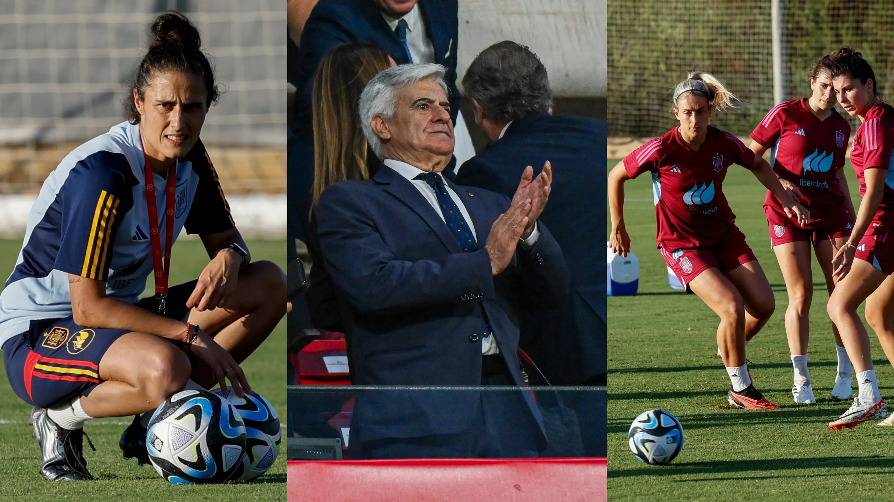 Montse Tom&eacute;, Pedro Rocha y varias futbolistas de la Selecci&oacute;n Espa&ntilde;ola