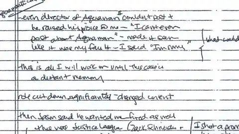 Las notas de la terapeuta de Amber Heard Las notas de la terapeuta de Amber Heard