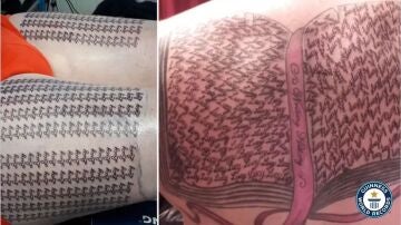 El hombre, tras la sesión de tatuaje El hombre, tras la sesión de tatuaje