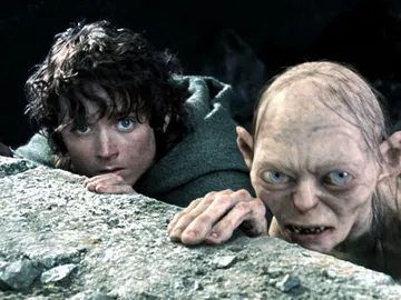 Elijah Wood y Andy Serkis en El Señor de los Anillos: El Retorno del Rey Elijah Wood y Andy Serkis en El Señor de los Anillos: El Retorno del Rey