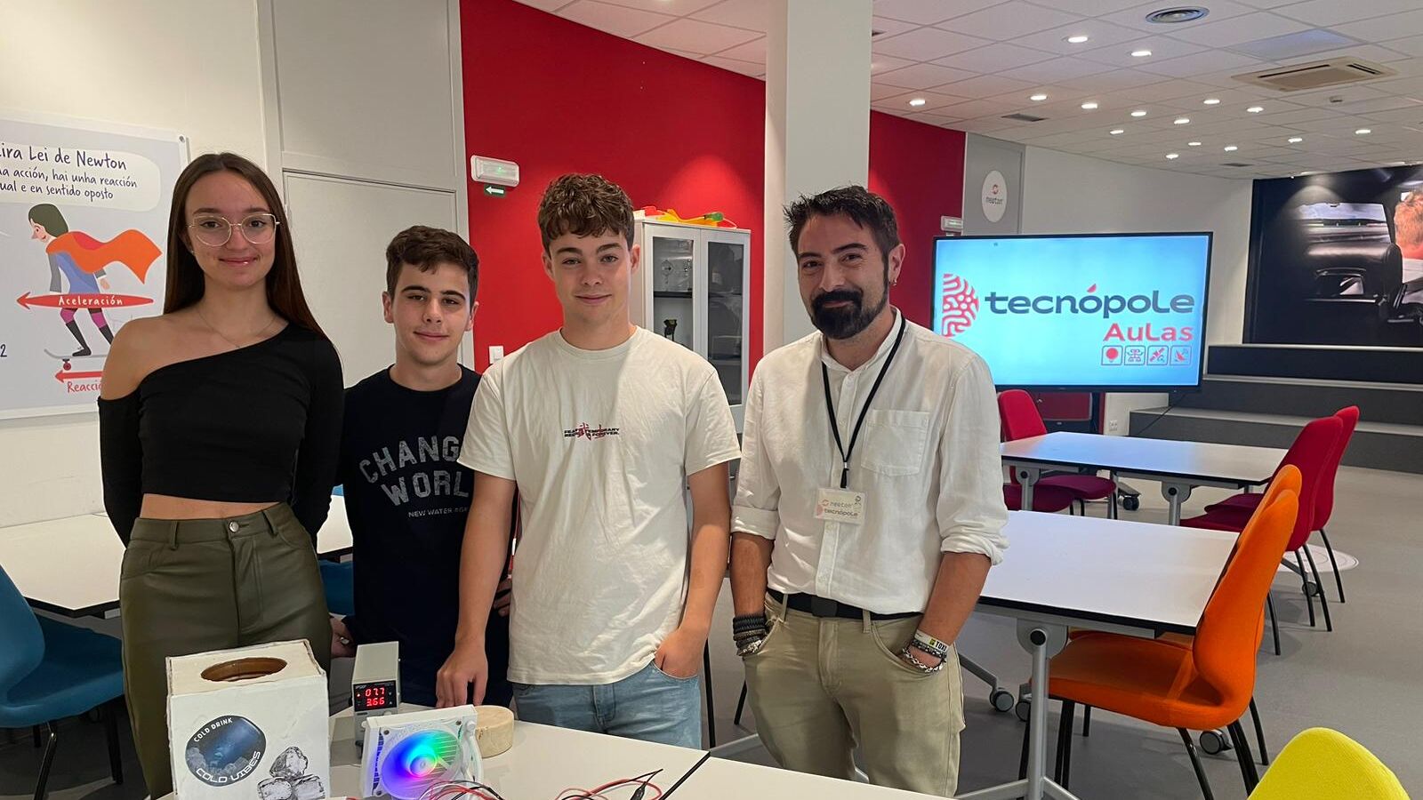 Tres estudiantes de instituto crean una nevera optimizada para transportar órganos, vacunas y medicamentos