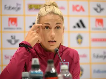 Alexia Putellas en la rueda de prensa de este jueves en Göteborg, Suecia Alexia Putellas en la rueda de prensa de este jueves en Göteborg, Suecia