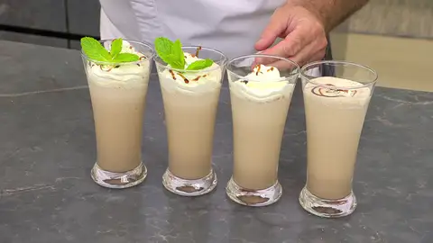 Un postres exprés de Arguiñano: café helado con nata y caramelo Un postres exprés de Arguiñano: café helado con nata y caramelo
