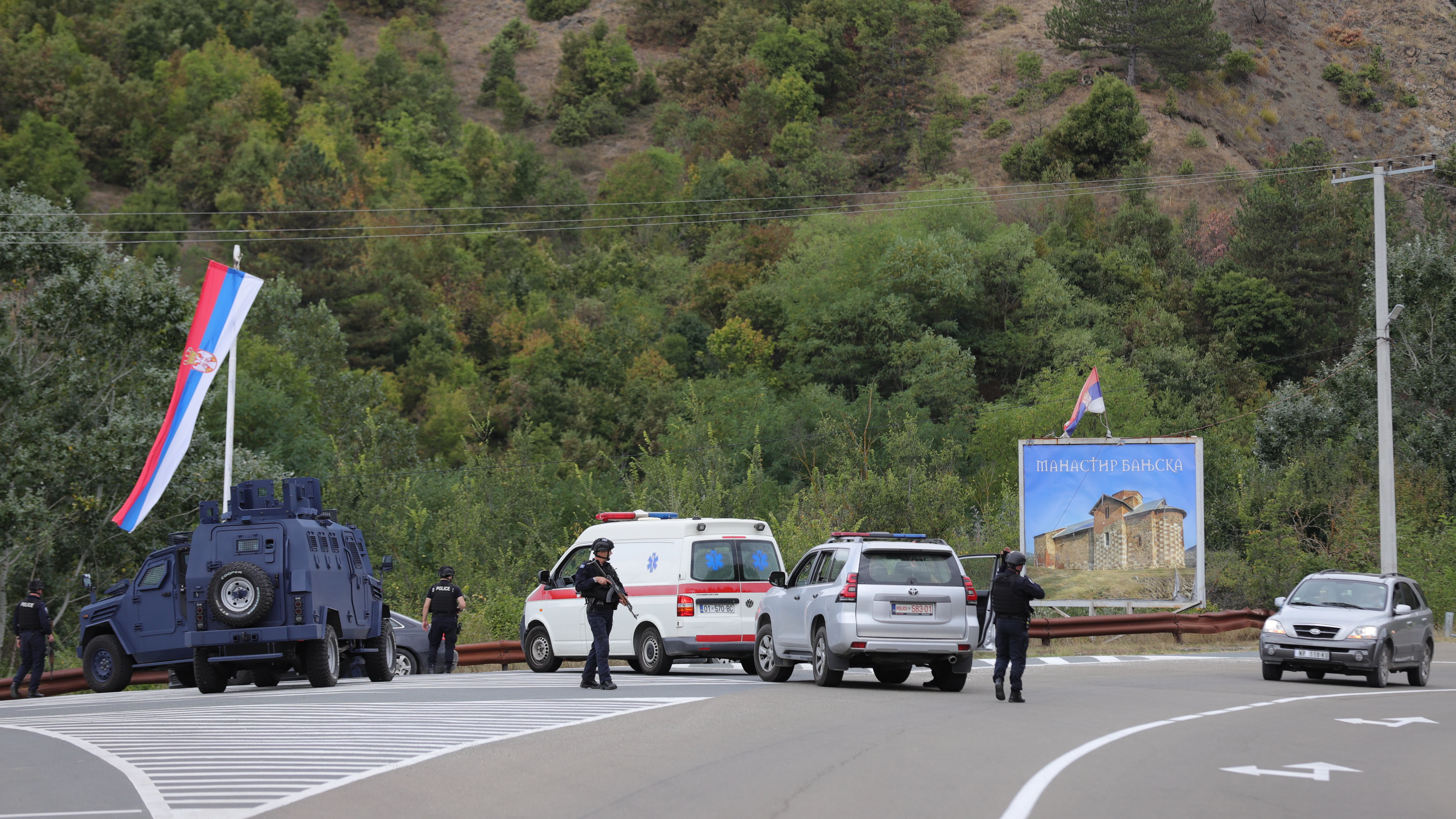 Imagen de la zona donde ha ocurrido el enfrentamiento en Kosovo Imagen de la zona donde ha ocurrido el enfrentamiento en Kosovo