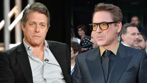 Hugh Grant y Robert Downey Jr.