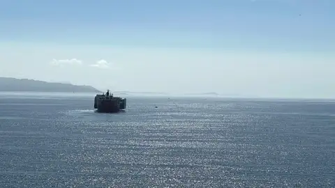 Una de las plataformas flotantes Una de las plataformas flotantes