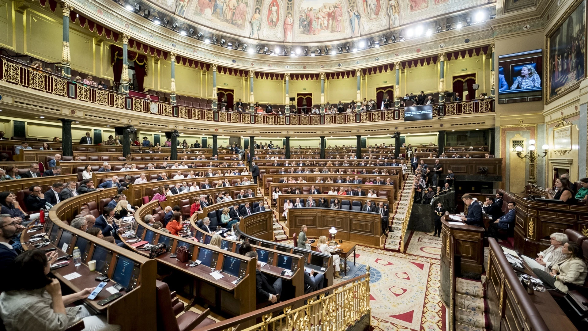 El Congreso durante el debate de investidura de Feijóo El Congreso durante el debate de investidura de Feijóo