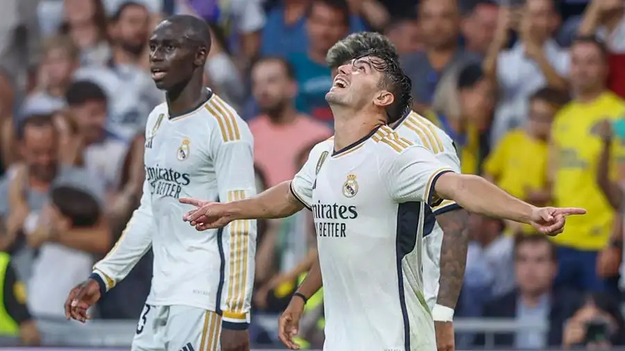 Brahim celebra su primer gol de la temporada Brahim celebra su primer gol de la temporada