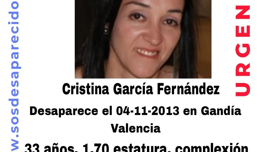 Cristina García, desaparecida en 2013 Cristina García, desaparecida en 2013
