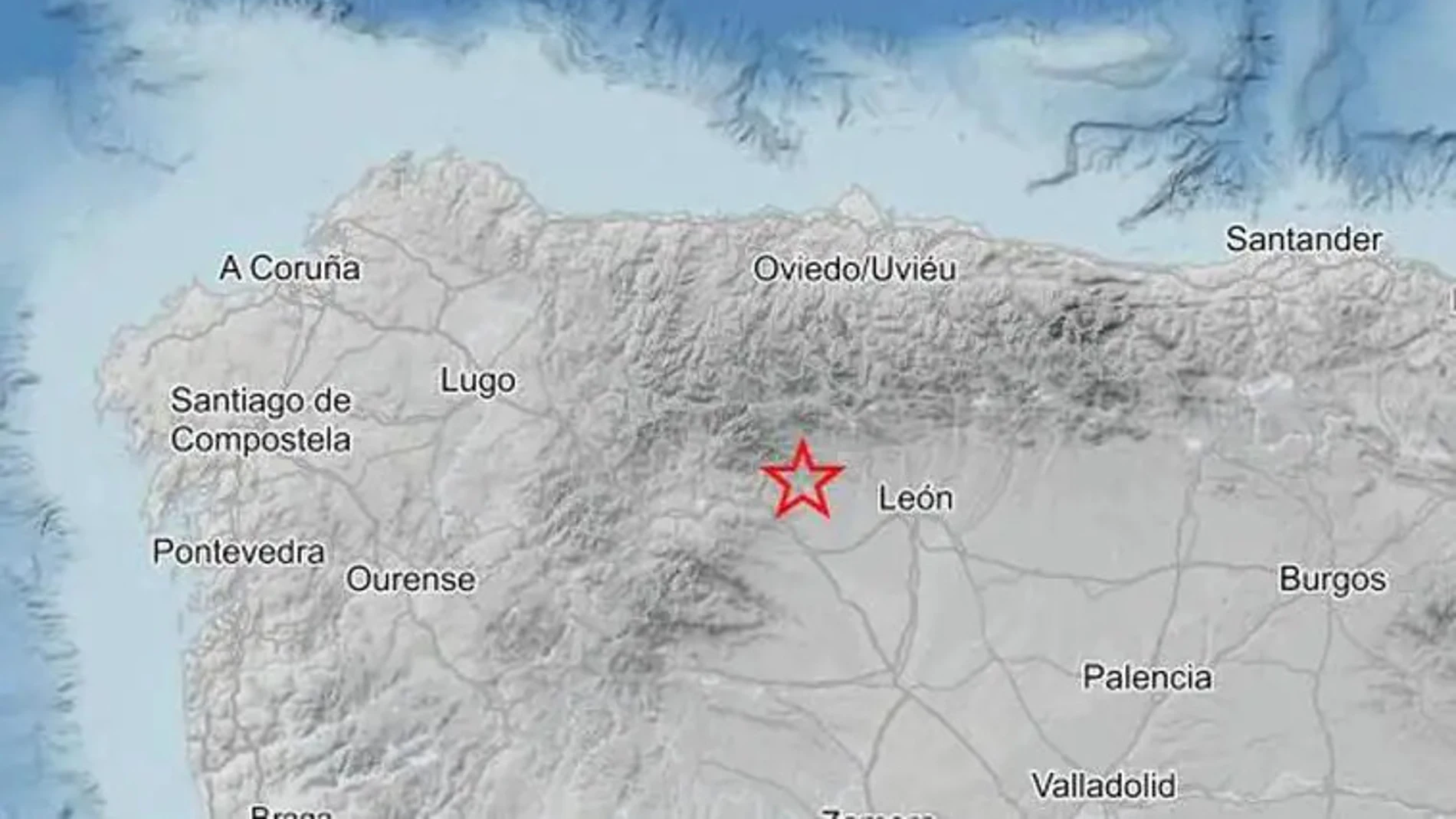 Imagen del terremoto registrado en León