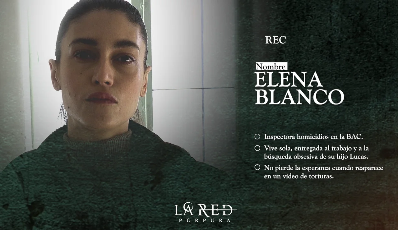 Nerea Barros: "Elena Blanco afronta La red púrpura desde la búsqueda absoluta de su hijo pase lo que pase"