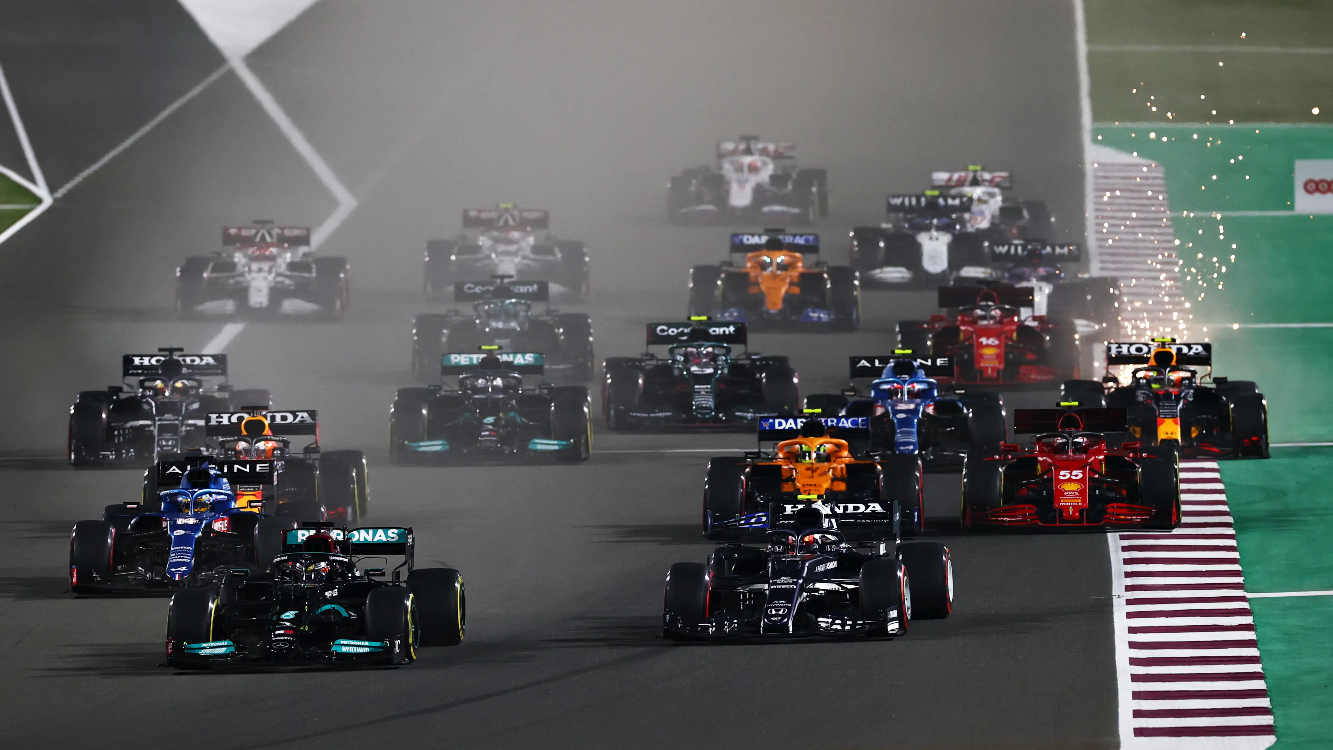 Salida del GP de Catar 2021 de F&oacute;rmula 1