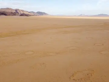 Círculos de hadas en una llanura de Namibia Círculos de hadas en una llanura de Namibia