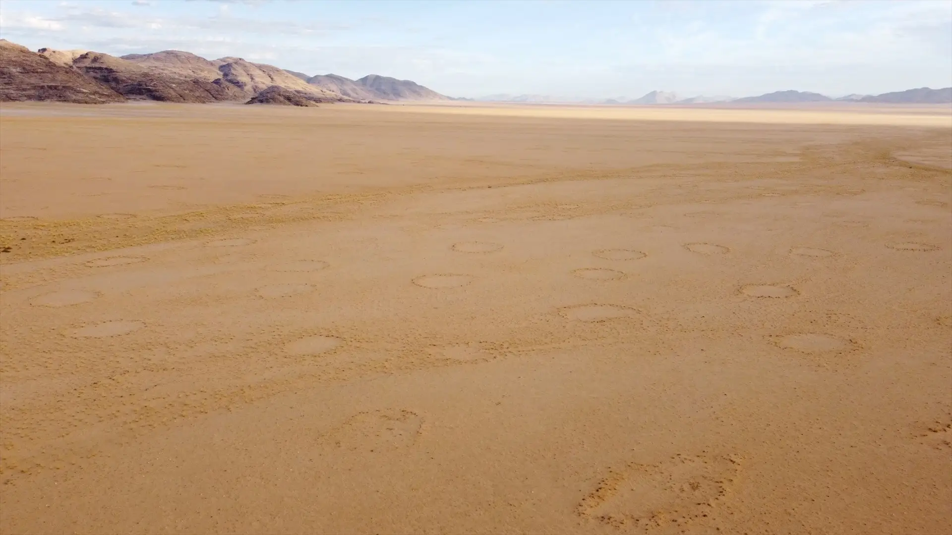 Círculos de hadas en una llanura de Namibia Círculos de hadas en una llanura de Namibia