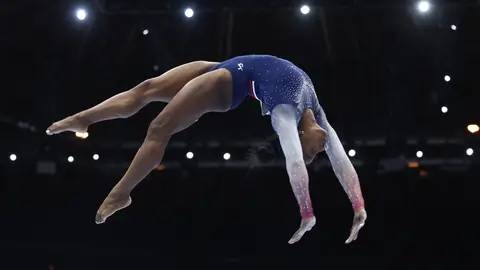 Simone Biles, en acción en el Mundial de Amberes Simone Biles, en acción en el Mundial de Amberes