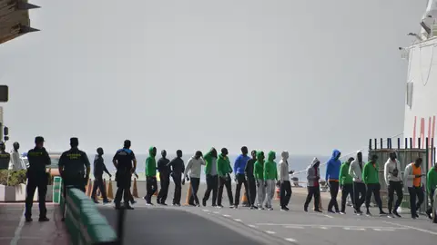 Inmigrantes llegando a El Hierro