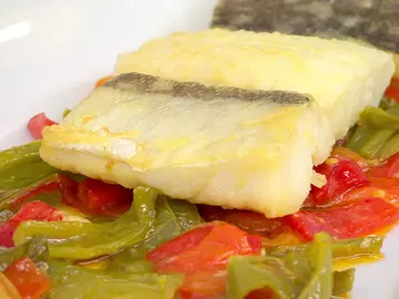 Bacalao con pimientos Bacalao con pimientos