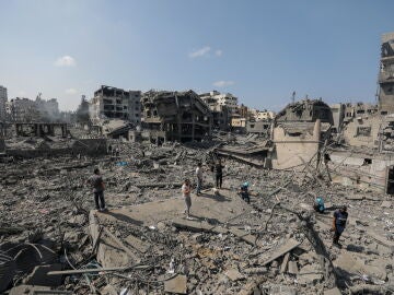 Imagen de Gaza tras un ataque aéreo israelí