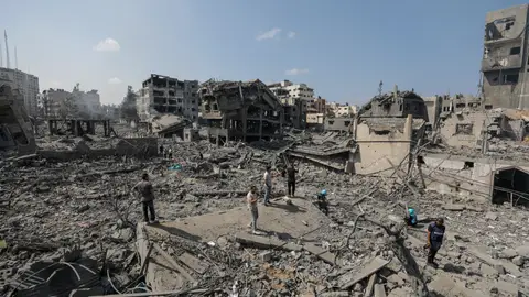 Imagen de Gaza tras un ataque aéreo israelí Imagen de Gaza tras un ataque aéreo israelí