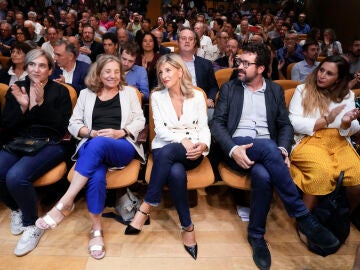 Yolanda Díaz, en el acto de este martes en Barcelona