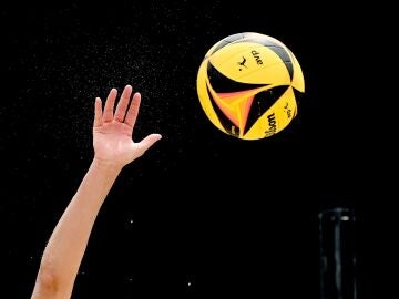Detalle de un partido de voleibol 