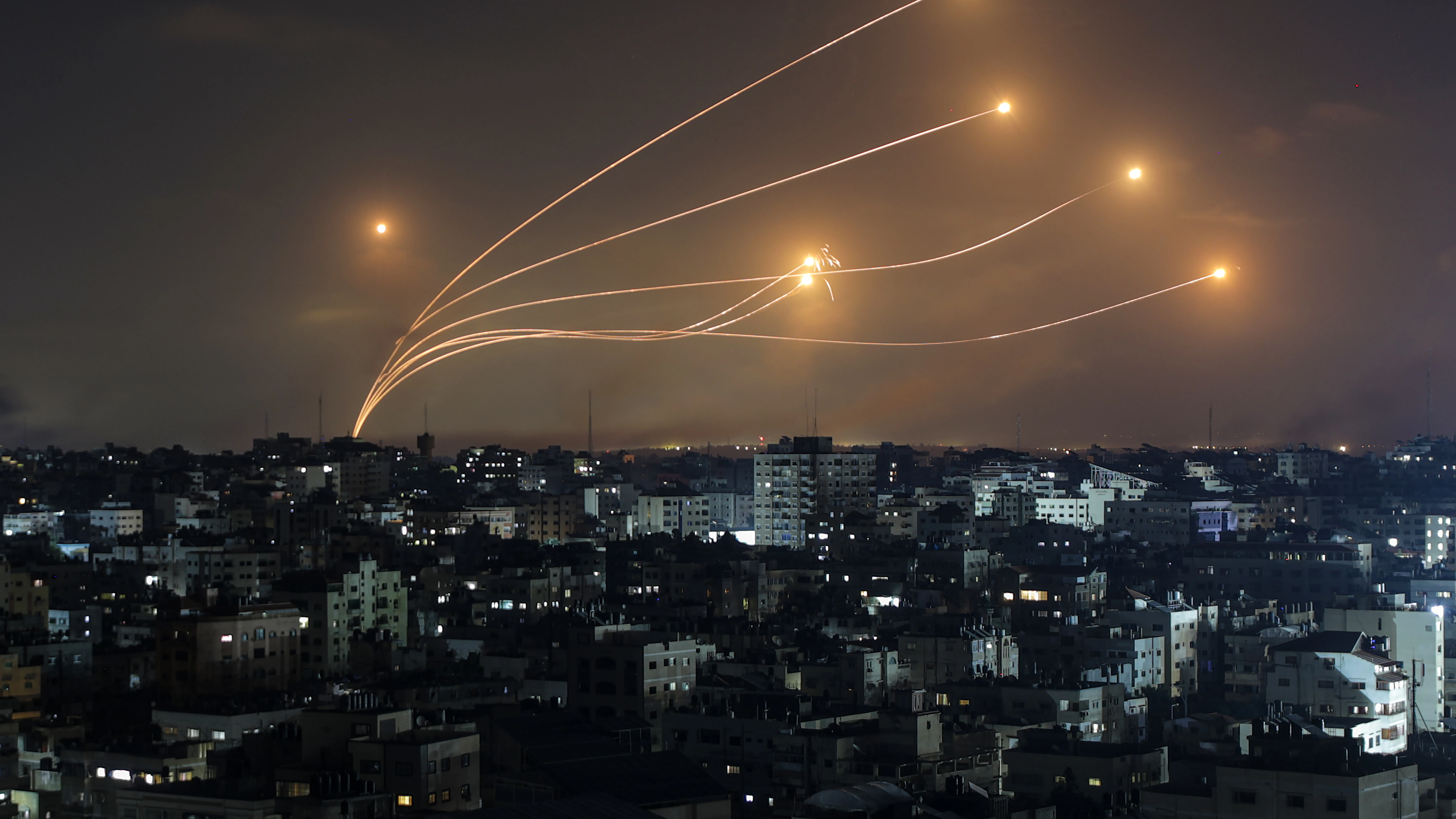 Interceptan misiles lanzados desde Gaza Interceptan misiles lanzados desde Gaza