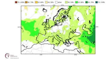 Anomalía húmeda (verde) para el trimestre noviembre-diciembre-enero