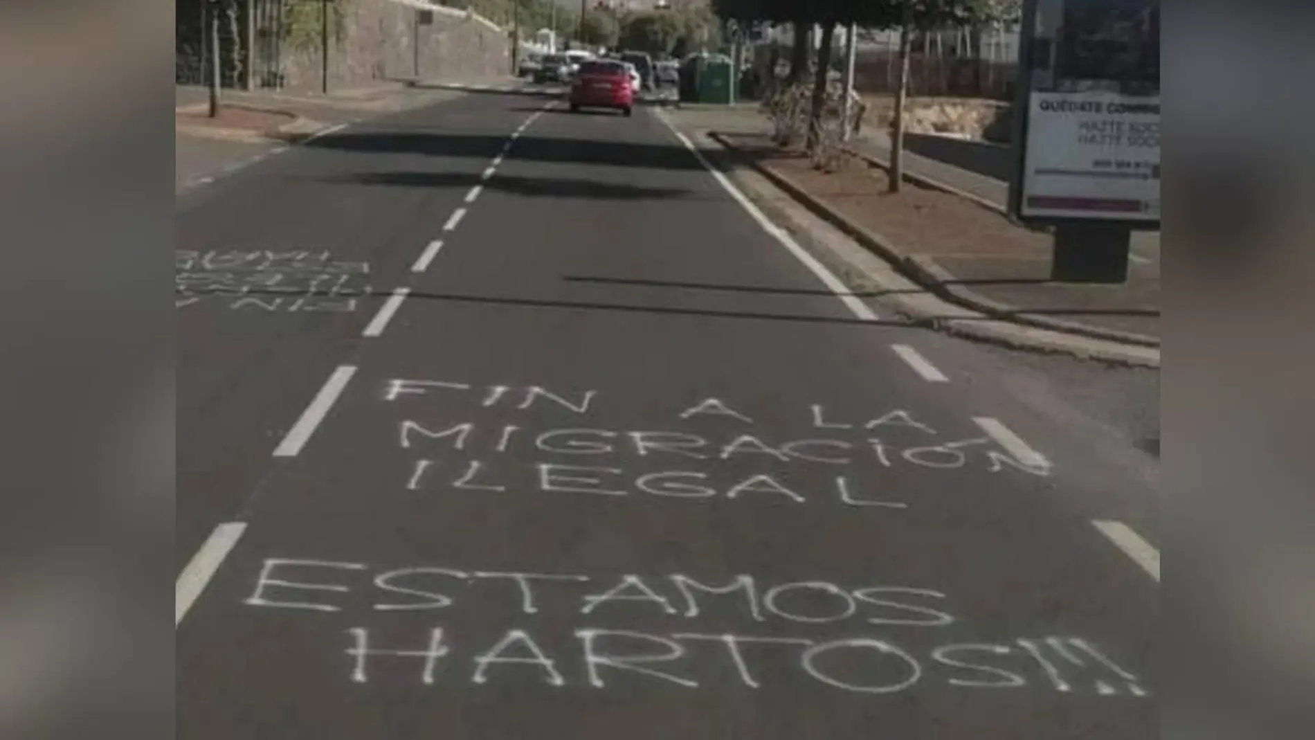 Pintadas xenófobas cerca de un centro de internamiento de extranjeros en Tenerife 