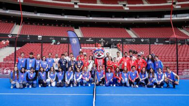 El Metropolitano, primer estadio de fútbol que acoge un torneo de pádel 
