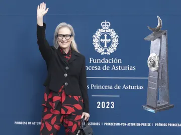 La actriz Meryl Streep durante su recibimiento oficial en el hotel de la Reconquista de Oviedo La actriz Meryl Streep durante su recibimiento oficial en el hotel de la Reconquista de Oviedo