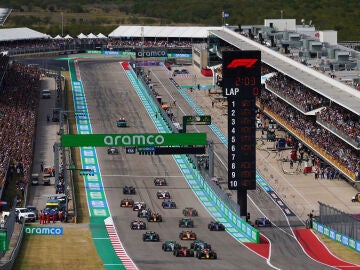 Salida de la carrera del GP de Austin 2022