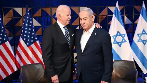 Joe Biden junto a Benjamin Netanyahu Joe Biden junto a Benjamin Netanyahu