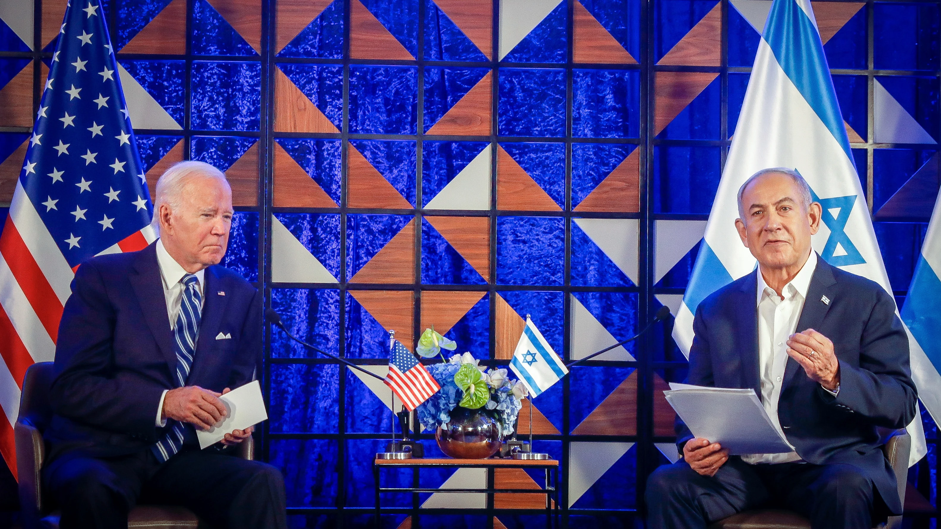 El presidente estadounidense Joe Biden y el primer ministro israelí Benjamin Netanyahu El presidente estadounidense Joe Biden y el primer ministro israelí Benjamin Netanyahu