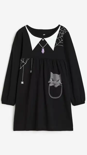 Vestido de punto con motivos de Halloween Vestido de punto con motivos de Halloween