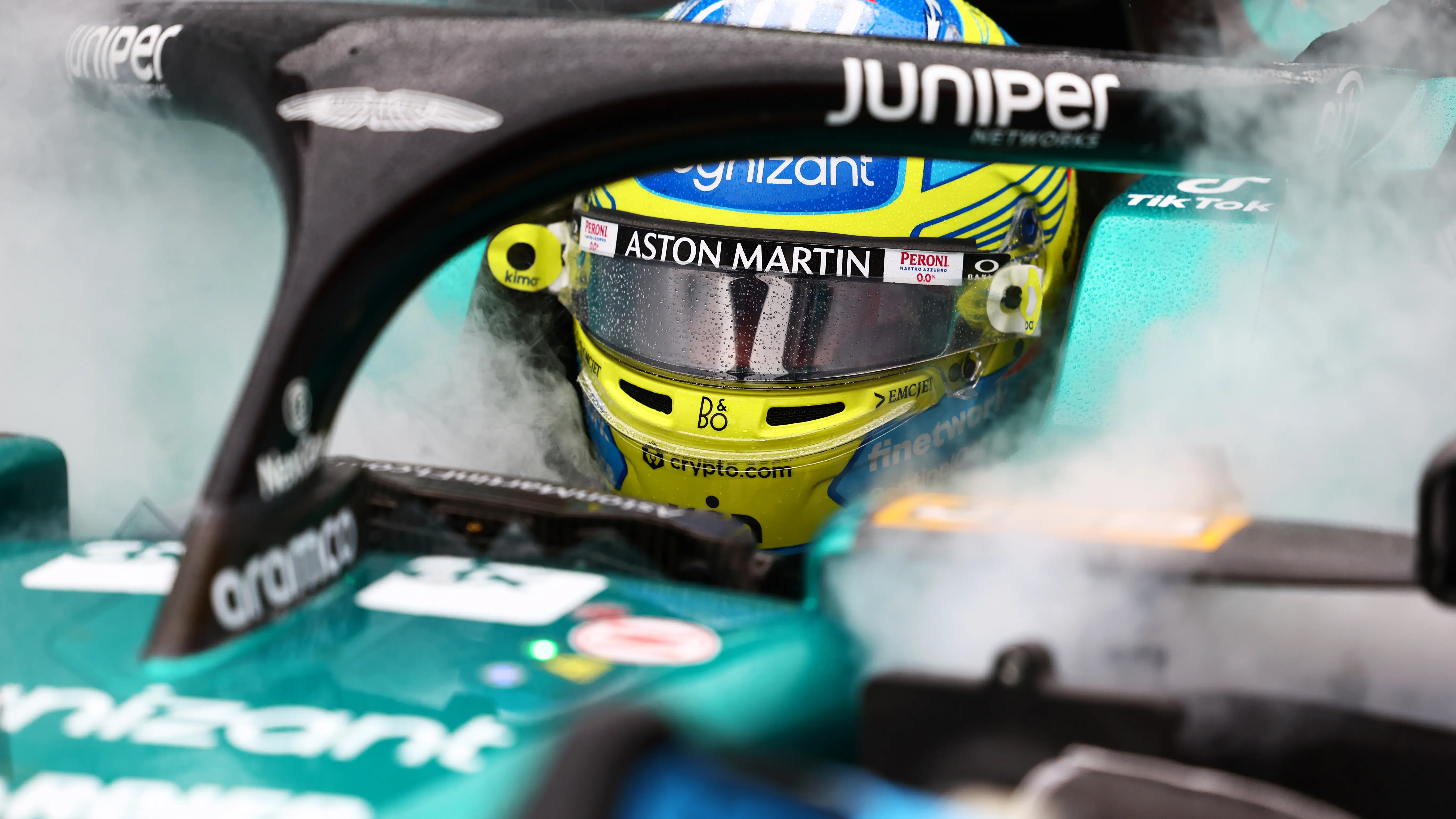Fernando Alonso en su Aston Martin en la sprint de Austria 2023 Fernando Alonso en su Aston Martin en la sprint de Austria 2023